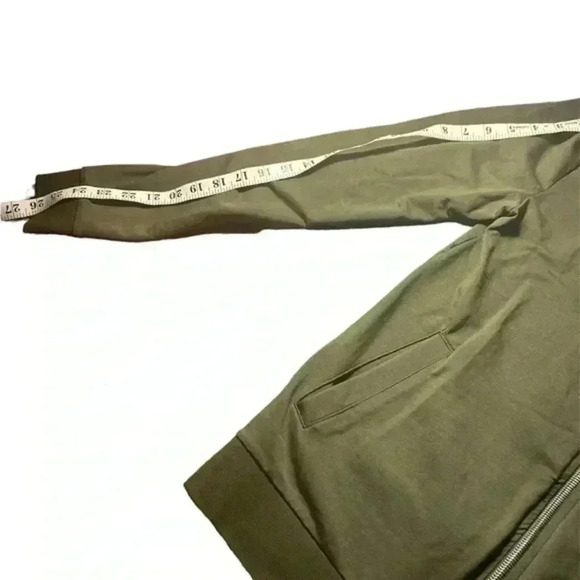 ASOS DESIGN jersey muscle harrington jacket in‎ Army Green Size M - Picture 4 of 5